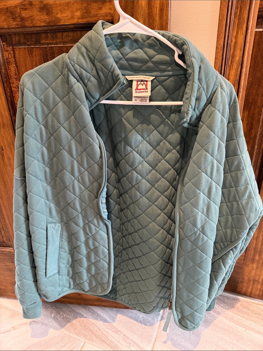 Avalanche Quilted Puffer Jacket in Sage Green